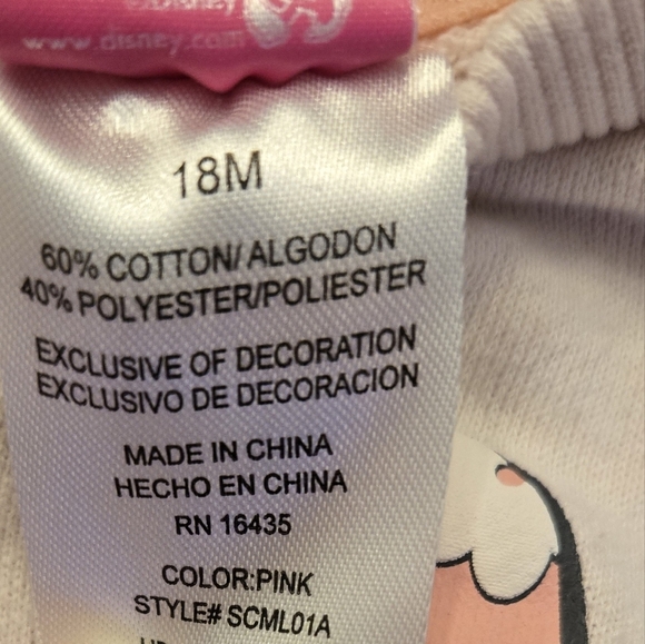 Bundle Of 2 Disney Minnie Mouse Kids Shirts - Pink and Yellow 18 Months - Picture 4 of 6